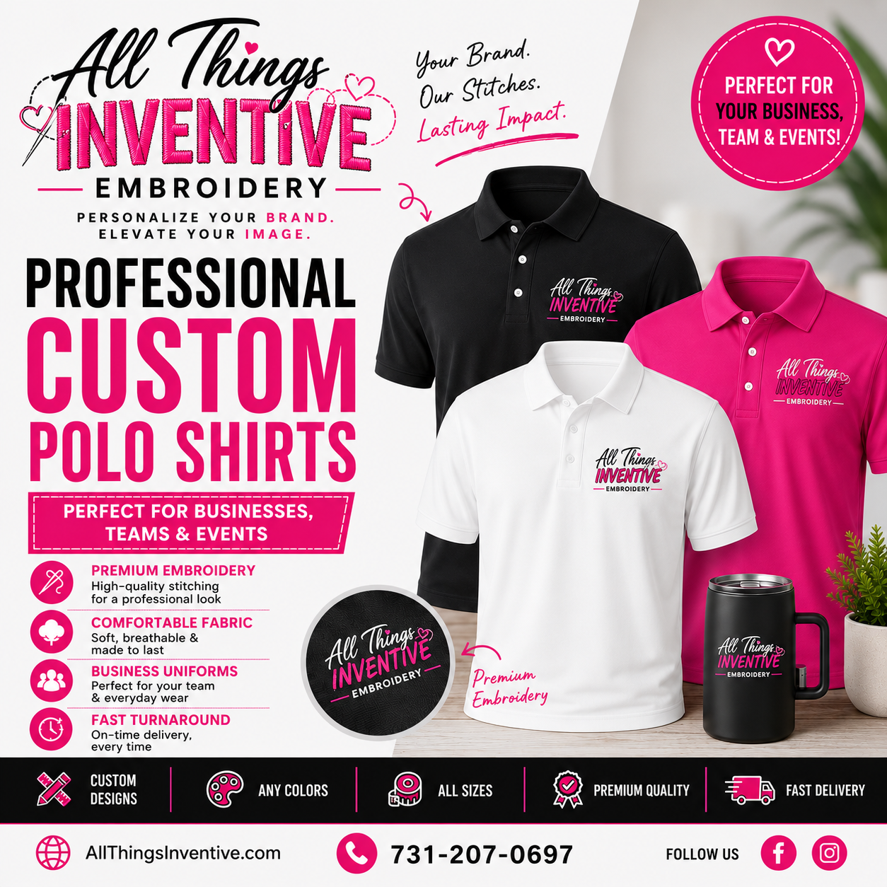 Embroidery - Polo shirts