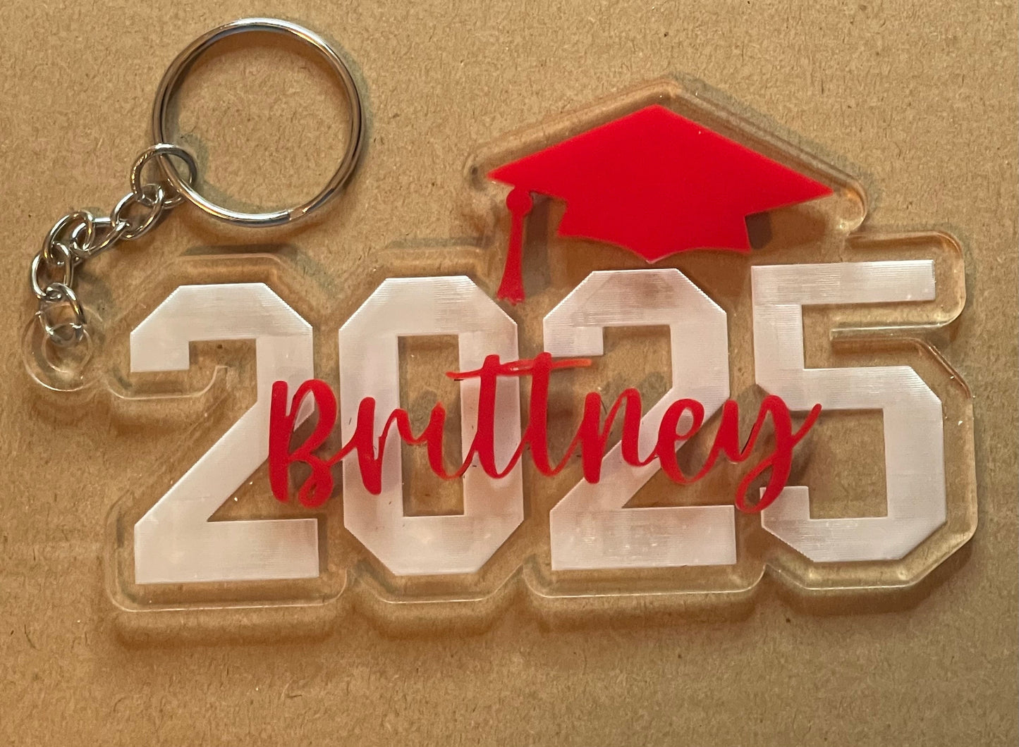 Senior Keychain Engraved and layered