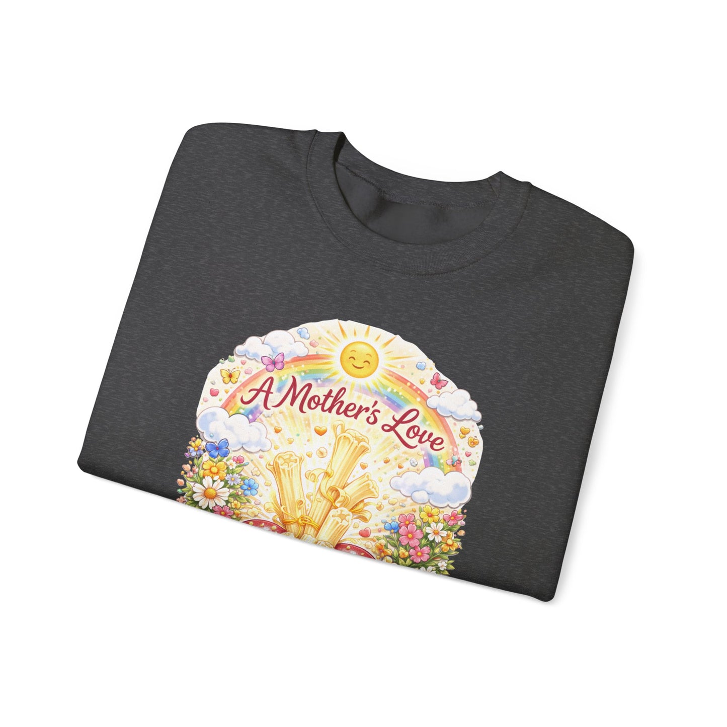 Crewneck Sweatshirt — "A Mother's Love is Like String Cheese" Floral Mother's Day Gift