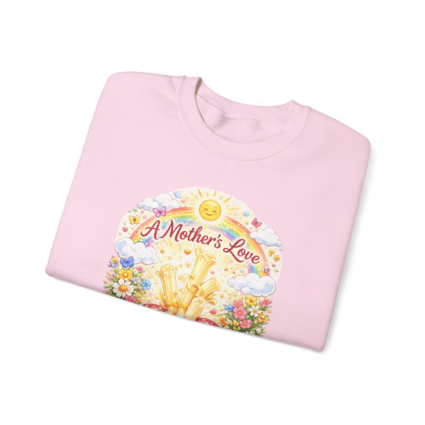Crewneck Sweatshirt — "A Mother's Love is Like String Cheese" Floral Mother's Day Gift