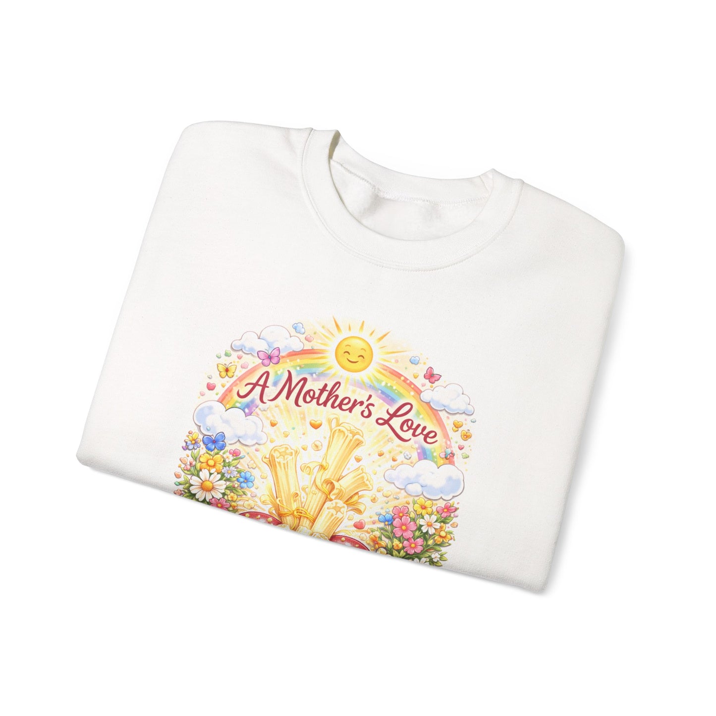 Crewneck Sweatshirt — "A Mother's Love is Like String Cheese" Floral Mother's Day Gift