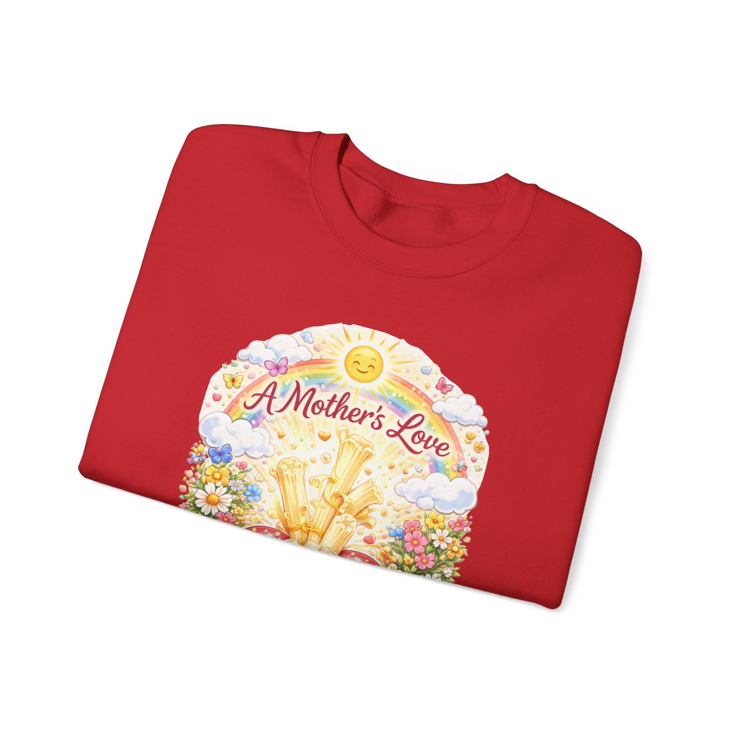 Crewneck Sweatshirt — "A Mother's Love is Like String Cheese" Floral Mother's Day Gift