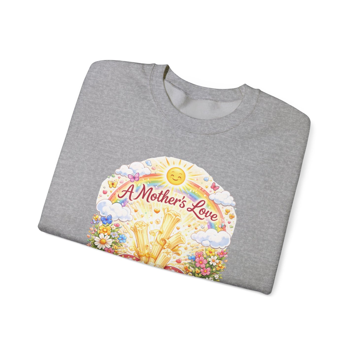Crewneck Sweatshirt — "A Mother's Love is Like String Cheese" Floral Mother's Day Gift