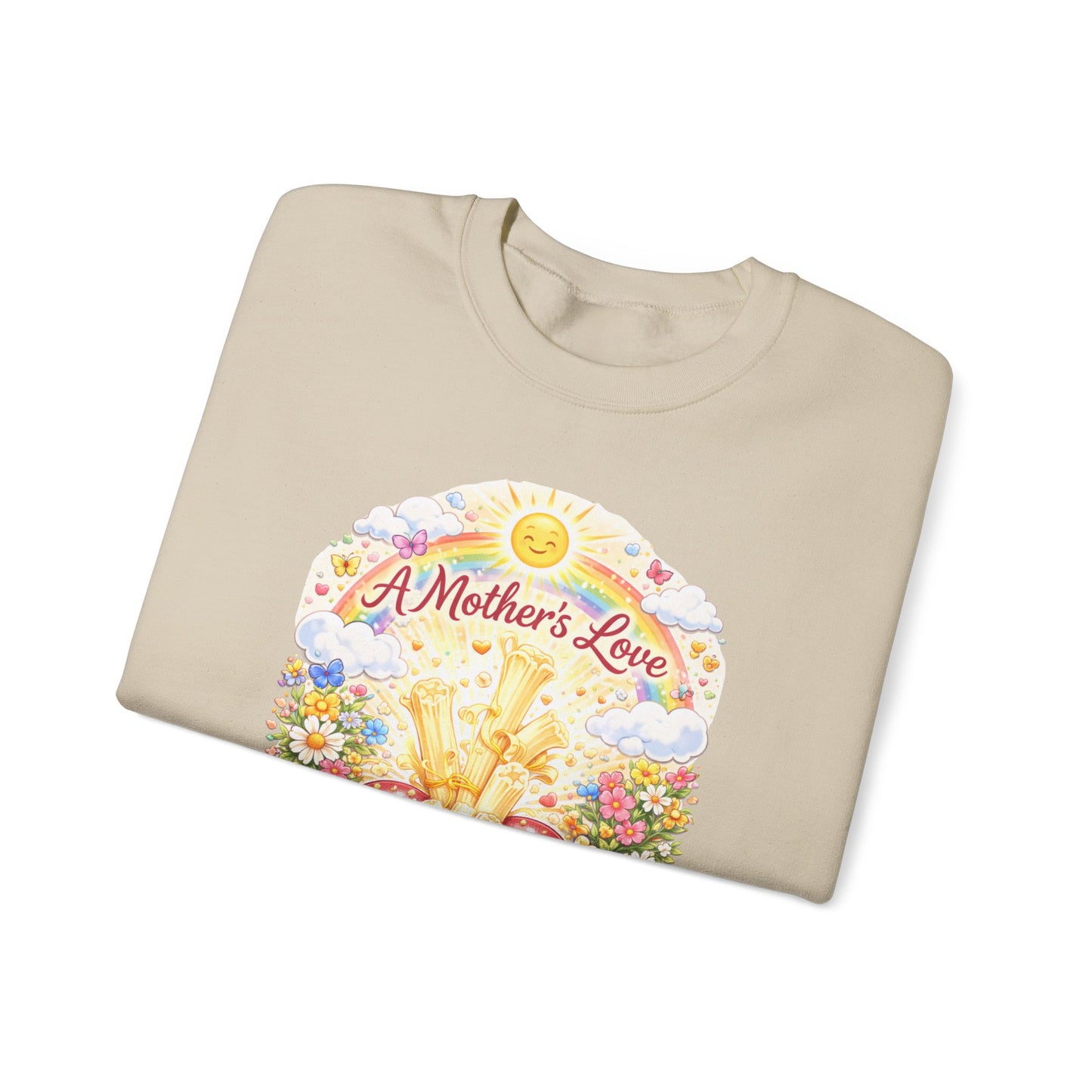 Crewneck Sweatshirt — "A Mother's Love is Like String Cheese" Floral Mother's Day Gift