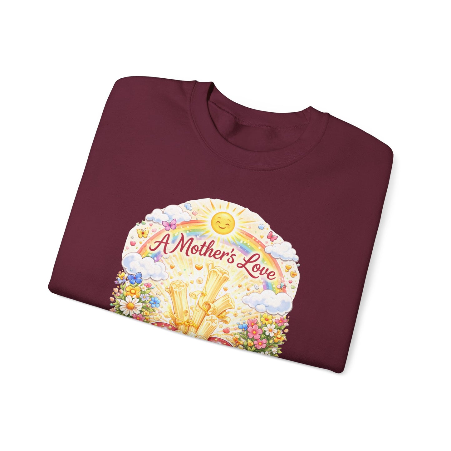 Crewneck Sweatshirt — "A Mother's Love is Like String Cheese" Floral Mother's Day Gift
