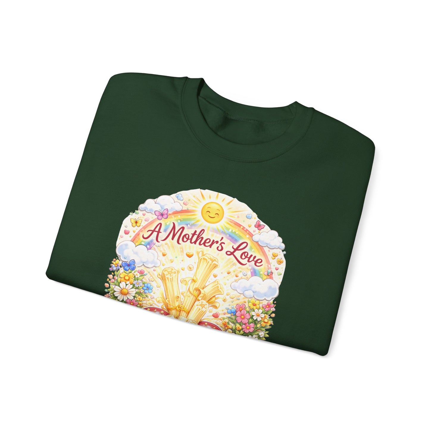 Crewneck Sweatshirt — "A Mother's Love is Like String Cheese" Floral Mother's Day Gift