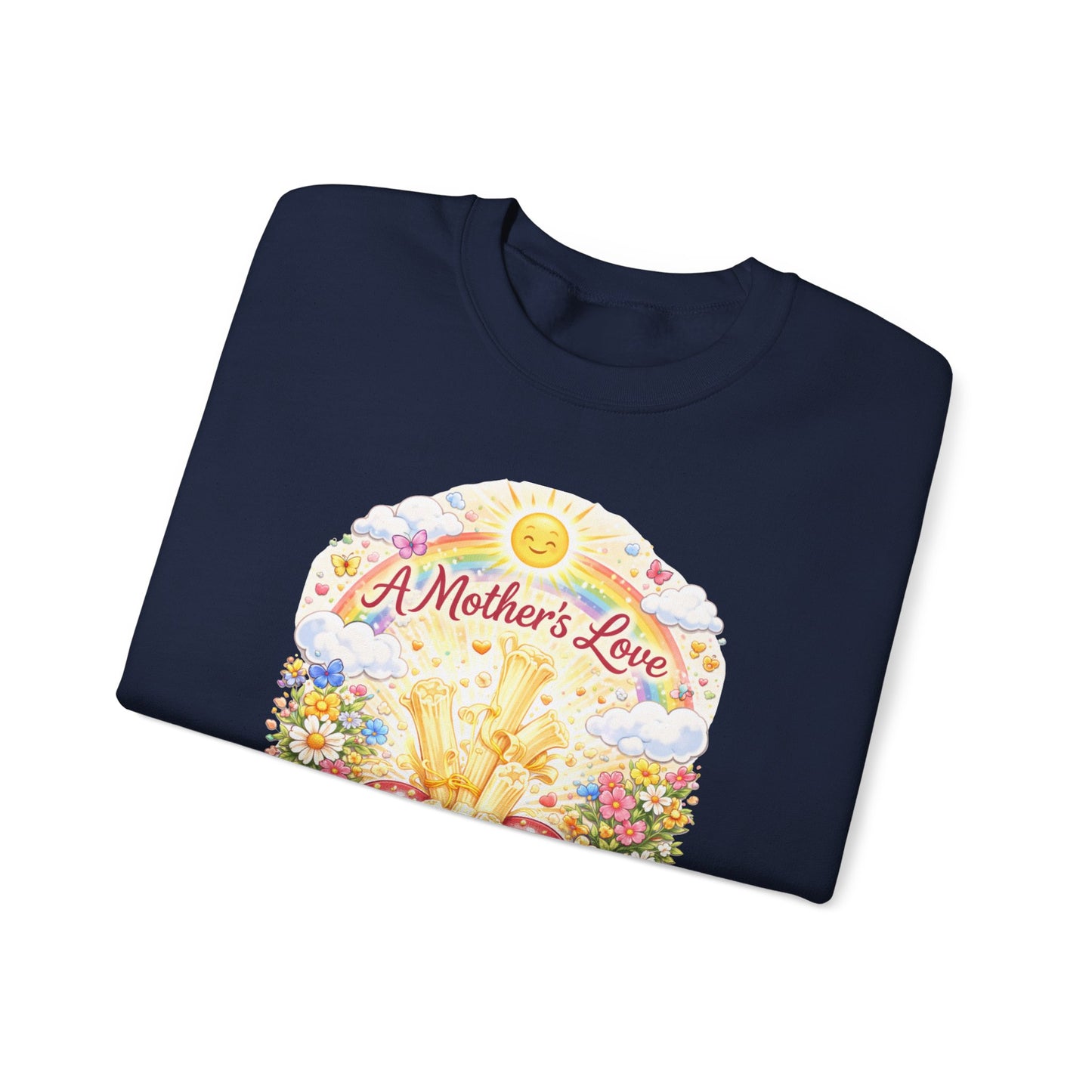 Crewneck Sweatshirt — "A Mother's Love is Like String Cheese" Floral Mother's Day Gift