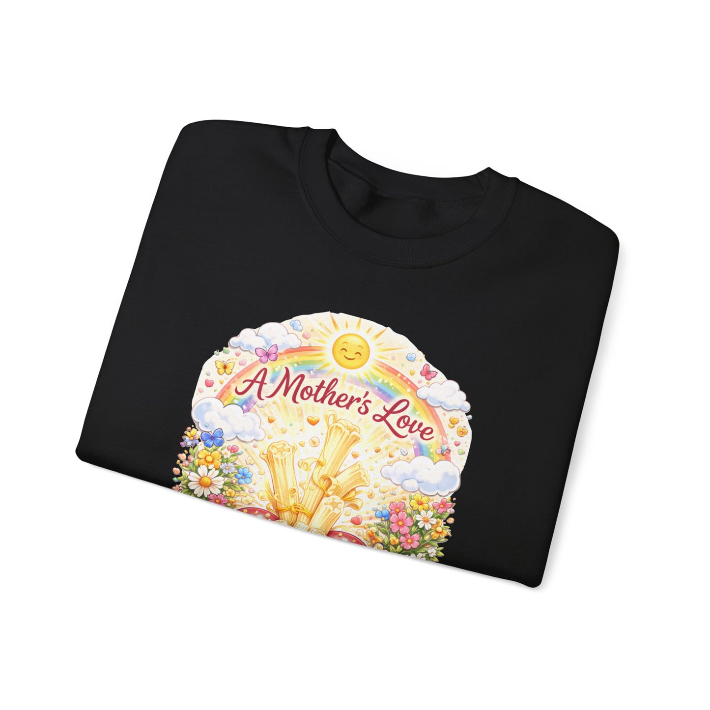 Crewneck Sweatshirt — "A Mother's Love is Like String Cheese" Floral Mother's Day Gift
